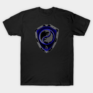 VIKING SHIELD 11 (Wolves with URUZ – Physical Strength, Speed, Untamed Potential) T-Shirt